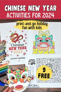 the chinese new year activities for kids to do with their family and friends, including an activity