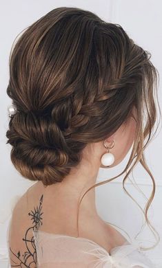 Bridesmaid Hair Makeup, Updo Hairstyle, Updos For Medium Length Hair, Wedding Hair Inspiration, Updo Hairstyles, Penteado Cabelo Curto, Braided Hairstyles Updo