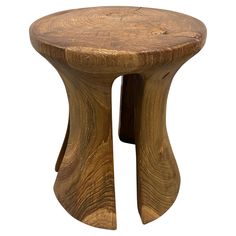 a small wooden stool that is made out of wood and has two legs on each side