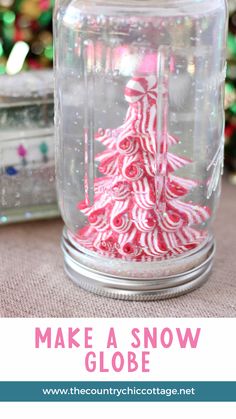 Learn how to make this easy DIY snow globe craft without glycerin! This kids' craft is perfect for Christmas and whenever you want to make something shiny with glitter!