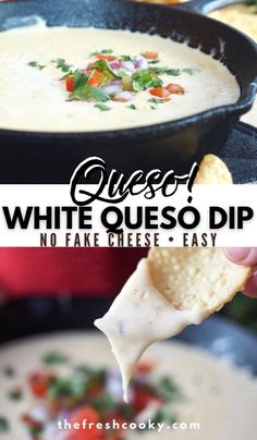 quesadilla dip with cheese in a cast iron skillet