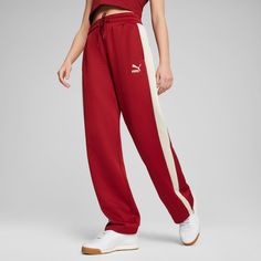 Grey Trousers Women, Track Pants Women, Grey Trousers, Red Pants, Adjustable Waistband, Iconic Women, Easy Going, Pants Women, Versatile Style