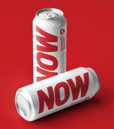 an energy drink with the word now on it