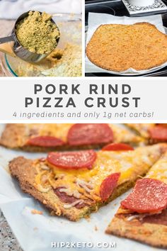 a collage of photos showing different types of pizza crusts and how to use them