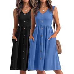 2 Pcs Women Summer Dresses Sleeveless Casual Loose Midi Dress Button Down Beach Swing Midi Sundress With Pockets Product Details Size: Xx-Large Color: Black And Beja Blue Brand: No Brand Mpn: Huukeay-Sleeveless-44 Upc: Does Not Apply Ean: Does Not Apply * Date First Available : October 18, 2023 * Manufacturer : Huukeay Women Summer Dresses, Loose Midi Dress, Midi Sundress, Summer Chic, Button Dress, Little Dresses, No Brand, Summer Dresses For Women, Dress Brands