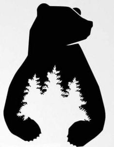 a bear with trees on it's back