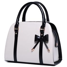 · This leather handbag is sure to awe you with its exceptional looks · At first glance, you will notice the elegant and beautiful bow design · Exciting and sexy colors such as Beige, Blue, Rose, Orange, White-Red, Purple and Black are offered · Not only that, the zipper compartments are adequately spacious for keeping belongings · It is important to notice that, stitching and designing of the bag is done entirely by hand · Proving that there is absolutely no compromise when it comes to the quality · It is a versatile bag which has all the qualities to make it the right choice · It is easy to maintain and will definitely last long with its beauty intact · Stay ahead of others when it comes to keep pace with changing fashion with this handbag · The bag is made of high quality synthetic leath Elegant Shoulder Bag With Bow For Daily Use, Elegant Handheld Faux Leather Satchel, Elegant White Satchel For Party, Elegant Office Satchel In Faux Leather, Elegant Faux Leather Satchel With Double Handle, Elegant Large Capacity Satchel For Party, Leather Party Satchel, Elegant Top Handle Faux Leather Bag, Elegant Faux Leather Bag With Detachable Strap