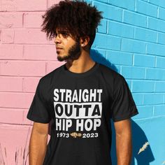 Discount: $10 off when you buy 2 items Promo code: 2FOR30 2 T-Shirts for $30 Promo Code: 2FOR30 In Celebration of the 50 Years of Hip Hop 1973-2023 *Unisex.  Ladies should order 1 size down  * 100% cotton  * Sport Grey is 90% cotton, 10% polyester  * Ash Grey is 99% cotton, 1% polyester  * Heather colors are 50% cotton, 50% polyester  * Fabric weight: 5.0-5.3 oz/yd² (170-180 g/m²)   * Open-end yarn  * Tubular fabric  * Taped neck and shoulders  * Double seam at sleeves and bottom hem 90s Style Summer Birthday Tops, 90s Summer Tops For Birthday, 90s Summer Birthday Tops, 90s Inspired Letter Print Top For Birthday, Hip Hop Graphic T-shirt For Sports Events, 90s Style Summer Party T-shirt, 90s Inspired Summer Birthday T-shirt, Cheap Hip Hop T-shirt With Custom Print, Fitted Hip Hop Dance T-shirt