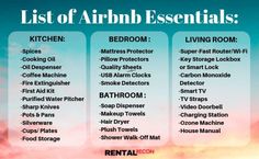 the list of airbn essentials