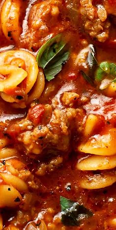 This Italian sausage soup recipe is ultra cozy, big on flavor, and so easy to make. It has hearty pasta and an irresistible broth with fire-roasted tomatoes and herbs! Sausage Soup Recipes, Italian Sausage Pasta, Italian Sausage Soup, Sausage Soup, Easy Soup, Fire Roasted Tomatoes, Best Food Ever, Sausage Pasta, Fire Roasted