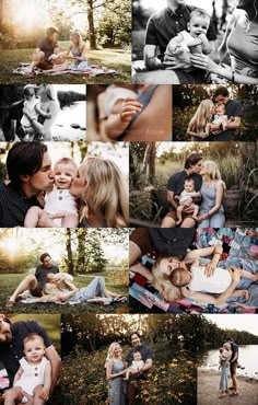 a collage of family photos taken in black and white, with the mother holding her baby