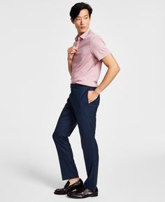 in stock Slim Fit Dress Pants Men, Calvin Klein Outfits, Clinique Even Better, Pants Tailored, Slim Fit Dress Pants, Performance Dresses, Clothing Pants, Slim Leg Pants, Calvin Klein Men