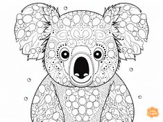 illustration of Koala coloring dream Adorable Creatures, Relaxing Time