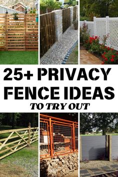 25 + privacy fence ideas to try out in your yard or garden - cover image