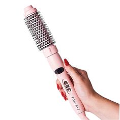 Get a blowout without the hot air! Flat hair is no match for the our Hottie Hot Round Brush. Its 1.25" Tourmaline-Ceramic coated barrel and nylon bristles work together to eliminate static and tame frizz. It quickly and evenly heats up to give your roots va-va-voom volume and a sleek, shiny finish in minutes! Whether you have stubborn tresses or limp locks, its digital temperature control feature allows you to customize your heat settings to meet the needs of your tresses. What are you waiting f Thermal Round Brush, How To Use A Round Brush, Round Brush Blowout, Heated Round Brush, Hot Brush, Girly Christmas Gifts, A Blowout, L'ange Hair, Girly Christmas