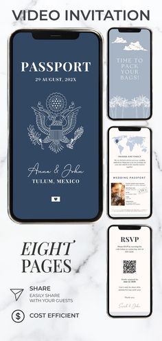 an image of a passport on a phone screen