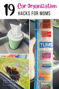 As a mom who seems to constantly be in the car, these car organization hacks have kept me sane! And so many of these things can be bought sat Dollar Tree too! #carorganization #carorganizer #momhacks #mommobile #minivanlife #dollartreehacks #organizationfreak #toddlermom Best Hacks, Parenting Organization, Confidence Kids, Organizing Hacks, Organisation Hacks