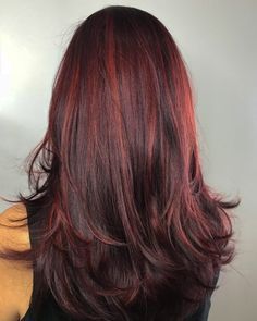 Brown Hair With Red Highlights, Brown Hair With Red, Hair With Red Highlights, Brownish Red Hair, Red Highlights In Brown Hair, Lisa Hair, Rambut Brunette, Long Bobs, Copper Balayage