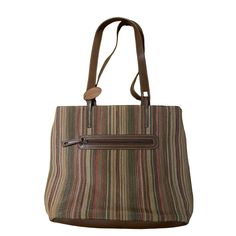 Stone Mountain Vertical Stripe Woven Bag Purse Multicolor Vertical Stripes In Brown Yellow Green Red Brown Leather Trim Measures Approximately 12 Inches Width X 9.5 Inches Height X 3 Inch Depth. Interior Has One Zipper Pocket And Two Open Slip Pockets. Exterior Has One Zipper Pocket Nwot Features: Shoulder Size: Womens Medium Condition: New Without Tags Casual Multicolor Satchel For Errands, Retro Multicolor Hobo Bag For Travel, Casual Multicolor Shoulder Bag With Leather Handles, Multicolor Hobo Bag With Zipper For Travel, Multicolor Hobo Bag With Zipper Closure For Daily Use, Vintage Multicolor Bag With Zipper Closure, Multicolor Hobo Bag With Zipper For Daily Use, Casual Multicolor Hobo Bag With Leather Handles, Multicolor Rectangular Hobo Bag With Zipper