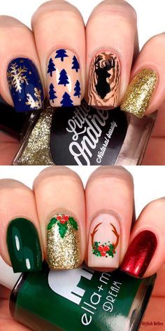 Christmas Nails Dip, Before Christmas Nails, Shiny Nails Designs, Nails Dip, For Christmas, Grunge Nails