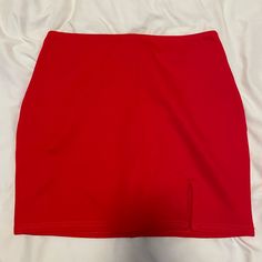 Fashion Nova Red Mini Skirt Size Small Never Worn. Red Solid Color Skirt For Spring, Red Stretch Skirt With Solid Color, Red Stretch Skirt Solid Color, Stretch Red Skirt, Red Stretch Skirt, Trendy Fitted Red Mini Skirt, Red Fitted Trendy Skirt, Trendy Red Fitted Skirt, Trendy Fitted Red Skirt