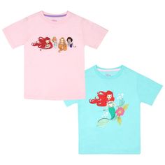 PRICES MAY VARY. Inclusion & Premium Design: Complete your princess' summer look with this Disney Princesses short sleeve t-shirt set that includes two shirts with embroidered Disney Princesses on the front. High-Quality & Comfy Material: These Disney Princesses short-sleeve tees are designed for comfort and high performance. Made with 60% cotton and 40% polyester that guarantees your children will experience ultimate comfort during their playtime. Disney Outfit for Any Size Fan: This set is ava Embroidered Disney, Magical Powers, Disney Outfit, Disney Princesses, Disney Outfits, Holiday Specials, Little Princess, Premium Design, Christmas Halloween