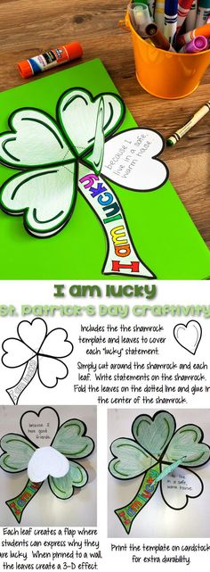 st patrick's day crafts for kids to make with crayons and colored pencils