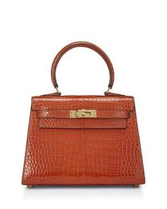 Caiman Crocodile, Hermes Kelly Bag, Kelly Bag, Bowling Bags, Metallic Bag, Straw Tote, Orange Bag, Hermes Bags, Shopper Tote