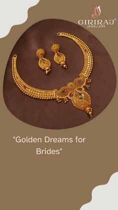 Celebrate your special day with this exquisite traditional gold necklace crafted to perfection for the newlywed bride. This timeless piece embodies elegance and grace, making it the perfect accessory for your bridal ensemble. This necklace is a must-have symbol of love and tradition for your wedding collection.
 #TraditionalJewelry #GoldNecklace #BridalJewelry #NewlywedStyle #WeddingJewelry #GirirajJewellers #JewelryForHer #BridalAccessories #LuxuryJewelry #TimelessElegance #WeddingWear #IndianBride Traditional Gold Necklace, 22k Gold Bangles, 22k Gold Earrings, 22k Gold Necklace, Elegant Choker, Mens Diamond Bracelet, Mens Gemstone Rings, Mens Gold Rings, Gold Chains For Men