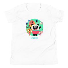 Delight your child with a customized Lingokids t-shirt sporting their favorite friendly characters. Please Note: Custom fees may apply depending on the territory. • 100% combed and ring-spun cotton • Heather colors are 52% combed and ring-spun cotton, 48% polyester • Athletic Heather is 90% combed and ring-spun cotton, 10% polyester • Fabric weight: 4.2 oz/yd² (142 g/m2) • Pre-shrunk fabric • 32 singles • Relaxed unisex fit • Side-seamed construction • Blank product sourced from Nicaragua, the U Short Sleeve T-shirt With Character Print, Character Style Short Sleeve T-shirt With Cartoon Print, Playful White T-shirt With Front Print, Playful Character Print T-shirt For School, Nicaragua, Fabric Weights, Spun Cotton, Polyester Fabric, T Shirt