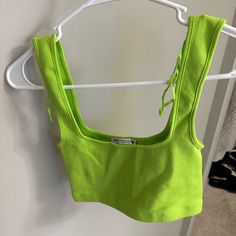 **** ****Promo!!! 3/$30!! Add Any Items With This Promo For An Added Discount!! Brand New Without Tags, Never Washed Or Worn As Seen In The Photos! Purchased To Pair With A Skirt For A Vacation And Didn’t End Up Wearing It. Also Available In White With Tags Still On! Green Cotton Y2k Tank Top, Trendy Green Scoop Neck Crop Top, Zara Stretch Casual Crop Top, Casual Zara Cotton Tank Top, Sporty Green Crop Top For Spring, Casual Green Scoop Neck Crop Top, Green Stretch Zara Tank Top, Zara Green Stretch Tank Top, Zara Fitted Green Crop Top