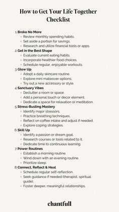 How To Get Your Life Together: A Comprehensive Guide+Checklist #NaturalRemediesForArthritis 2024 Checklist Goals, How To Live Your Best Life Quotes, Checklist To Get Your Life Together, Getting My Life Together Journal, How To Plan My Life, Restart Your Life Checklist, Improving Your Life, Life Checklist Things To Do, How To Plan Goals