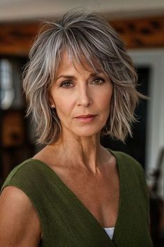 Shoulder Length Hair Styles For Women, Biolage Hair, Haircut Gray Hair, Long Hair Highlights, Medium Shag Haircuts, Messy Bob, Medium Length Curly Hair, Haircuts For Medium Length Hair, Haircuts For Women Over 50