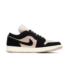 This Air Jordan 1 Low "Black Guava Ice" is dressed in a pale pink upper in leather sublimated by touches of black, mainly found on the eyelets, swoosh, and heel. Riding down below, the midsoles are dialed to an off-white color hue, while the outsoles are coated in a titular hued finish. Air Jordan 1 Low Women, Jordan 1 Low Women, Original Air Jordans, Jordan Low, Jordan Model, Womens Air Jordans, Limited Edition Sneakers, Air Jordan 3, Air Jordan 1 Low