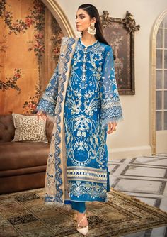 Elegant Blue Salwar Kameez with Embroidery Work Kameez Pattern, Long Kameez, Embroidered Dresses, Pakistani Formal Dresses, Pakistani Designer Suits, Pakistani Fancy Dresses, Pakistani Salwar Kameez, Organza Dress, Pakistani Designers