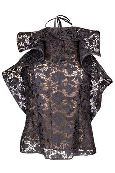 OSCAR DE LA RENTA-Halter Neck Ruffle Blouse- Beach Stores, Marissa Collections, Resort Collection, Neck Ruffle, Black Blouse, Halter Neck, Made In, Clothing Store, What To Wear