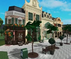 Villemo (@villemo.bloxburg) • Instagram photos and videos Bloxburg Instagram, Unique Houses Exterior, European Kitchen, Collage Des Photos, Apartment Exterior, Bloxburg Builds