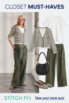 Want to refresh your everyday style? Stitch Fix has al the essentials you need like modern knit tips, woven shirts, pull-on pants, trousers, ballet flats and so much more. Elevate your wardrobe and schedule a Fix today Carrot Zucchini, Woven Shirts, Stitch Fix Women, Fashion 2025, Mom Clothes, Loft Fashion, Green Board, Nyc Outfits, Glad Rags