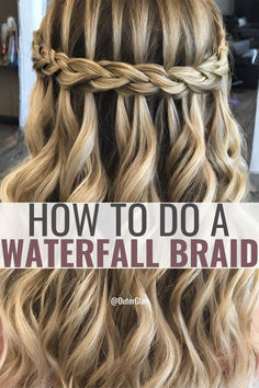 Whether you're getting ready for a special occasion or simply want to elevate your everyday hairstyle, mastering the art of the waterfall braid can add a touch of elegance to your look. If you wish to effortlessly create a stunning waterfall braid that turns heads, this tutorial is for you. Discover step-by-step instructions and essential techniques to achieve the perfect waterfall braid every time. Waterfall Braid Crown, Cascading Braid Wedding Hair, Wedding Waterfall Braid, Waterfall Braid Bridesmaid, Waterfall Braid Tutorial Step By Step