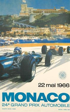 an advertisement for the monaco grand prix automobile race