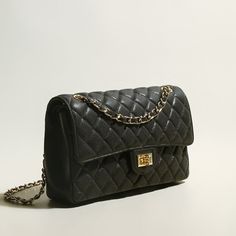 Classy, elegant, and sophisticated, the Classic Black Quilted Flap Shoulder Bag speaks for itself. This ultra-feminine quilted shoulder bag is iconic in itself. The structured exterior holds its shape and fits more than your essentials. Wear your favorite little black dress, subtle gold jewelry, black stilettos, and take this Classic Black Quilted Flap Shoulder Bag with you. Classic black, quilted, leather exterior Black and gold chain straps Twist clasp closure to secure your items Features one Quilted Shoulder Bag, Ultra Feminine, Flap Shoulder Bag, Black Stilettos, Jewelry Black, Loafer Mules, Mule Sandals, Black Quilt, Quilted Leather