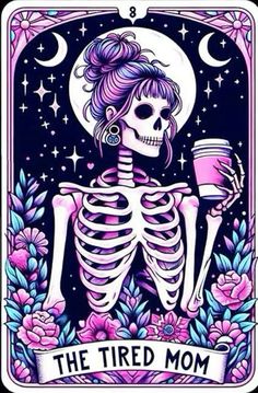 Terra Cards, Tarot Illustration, Cute Halloween Tattoos, Skeleton Tarot, Home Decor Craft, Witchy Wallpaper, Illustrations Art, Tarot Cards Art, Skull Artwork