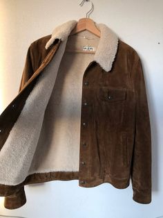 Saint Laurent Paris Suede shearling saint Laurent trucker | Grailed Fairycore Winter, Vintage Ysl, Saint Laurent Paris, Winter Fits, Camping Equipment, Edgy Outfits, Mens Outerwear, Henley Shirts