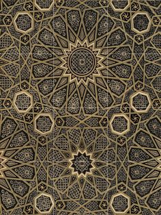 an intricately designed wallpaper with many different shapes and sizes, including the center star