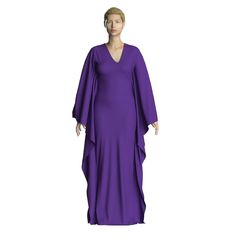 Kaftan Sewing Pattern for Women, Maxi Dress, Size 6-14, Moroccan Overall PDF Download, Easy Dress, Beginner Pattern, Gown Pattern for Ladies - Etsy Purple Long Maxi Dress For Evening, Elegant Purple Kaftan With Kimono Sleeves, Elegant Purple Dress With Kimono Sleeves, Purple Free Size Maxi Kaftan, Elegant Purple Maxi Length Kaftan, Elegant Purple Maxi Kaftan, Elegant Long Purple Kaftan, Floor-length Flowy Kaftan, Silk Maxi-length Free Size Kaftan