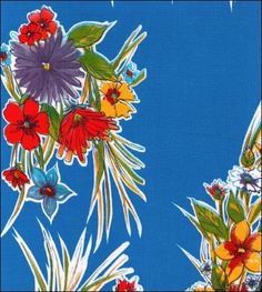 an image of flowers on a blue background