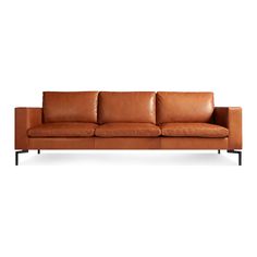 Blu Dot New Standard 92" Leather Sofa - 2Modern Mid Century Sofa Bed, Mid Century Leather Sofa, Modern Furniture Sofas, Modern Leather Sofa, Blu Dot, Leather Couch, Contemporary Sofa, Large Sofa, Dark Brown Leather