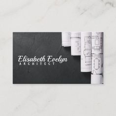 business card for elizabeth evelyn architecture