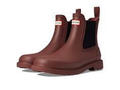 Hunter Commando Chelsea Boot - Women's Boots : Muted Berry : Note: Select your US size. Please be advised, the product and box will display UK, US and Euro sizing. For US sizing, both men's and women's sizing is displayed. Men's sizing is represented by M and women's sizing is represented by F. ; Rediscover technological edge for your feet wearing Hunter Commando Chelsea Boot for women. Synthetic upper. Textile lining and insole. Round toe. Elastic side gussets. Nylon pull-tab. Low block heels. Boot For Women, Chelsea Rain Boots, Chelsea Boots Women, Low Block Heels, Chelsea Boot, Women's Boots, Hunter Boots, Pull Tab, Rubber Rain Boots