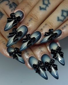 Elena ✨️ (@spicycownails) • Instagram photos and videos Dark Fall Nail Colors Gel, Dark Fall Nail Colors, Rockabilly Nails, Dark Color Nails, Makeup Nails Designs, Dark Fall, Goth Nails